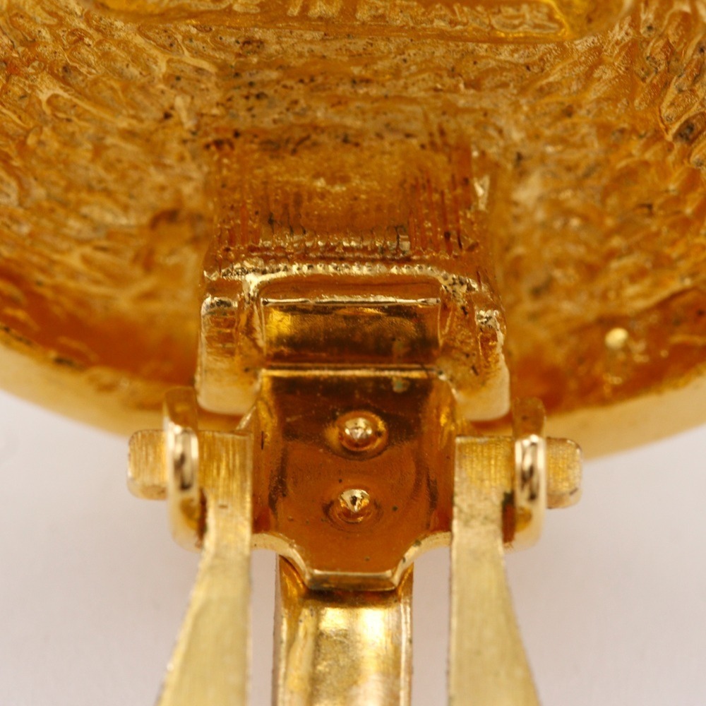 CHANEL Vintage Gold Logo Earrings - Picture 6 of 9